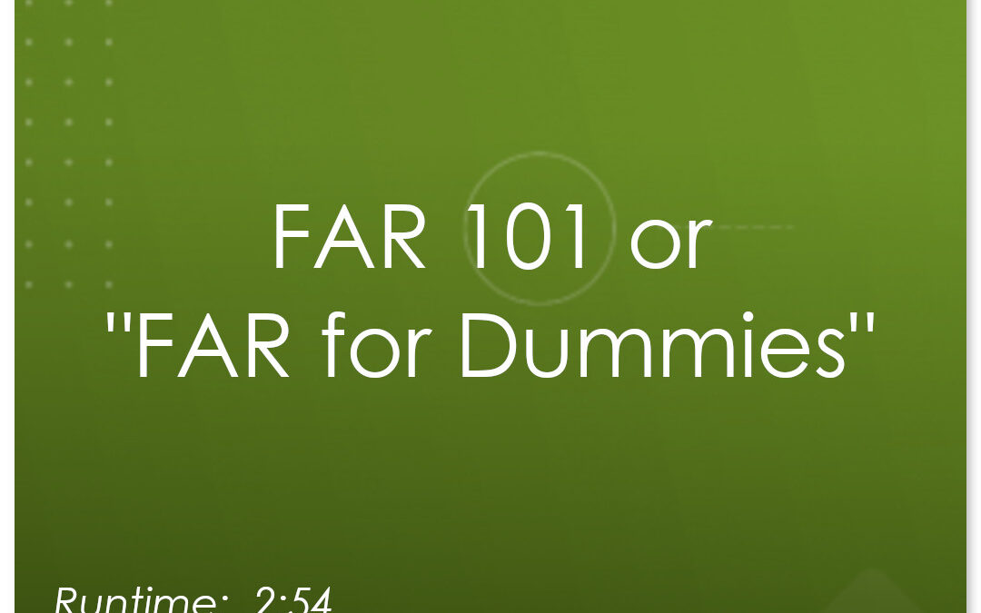 Federal Acquisition Regulations for Dummies (FAR 101)