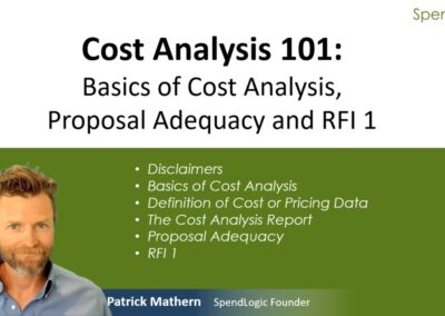 Cost Analysis:  First Steps